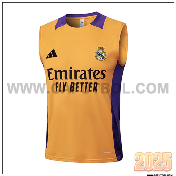 Chalecos De Futbol Real Madrid Naranja/Violeta 2025 2026