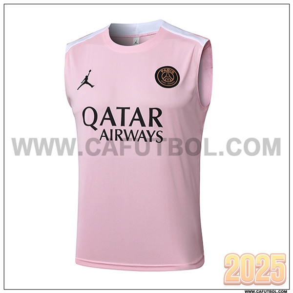 Chalecos De Futbol PSG Rosa/Blanco 2025 2026