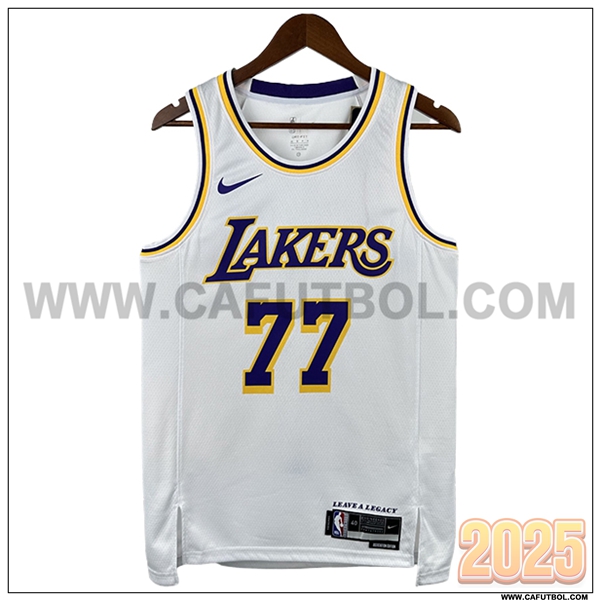 Camisetas Los Angeles Lakers (DONCIC #77) 2025/26 Blanco