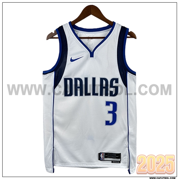 Camisetas Dallas Mavericks (DAVIS #3) 2025/26 Blanco/Azul/Negro