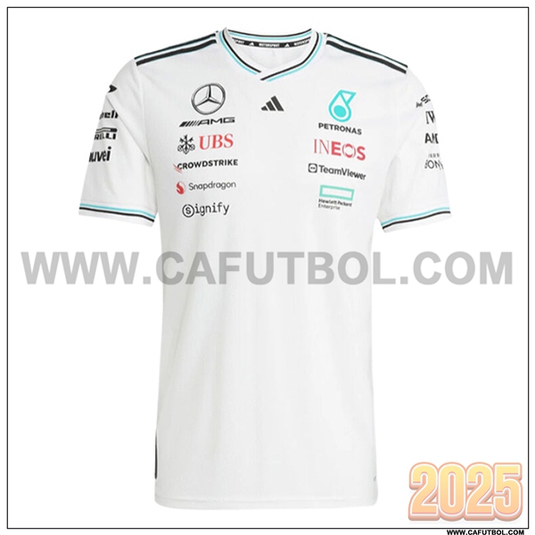 Camiseta de manga corta Mercedes Benz F1 Team Blanco 2025