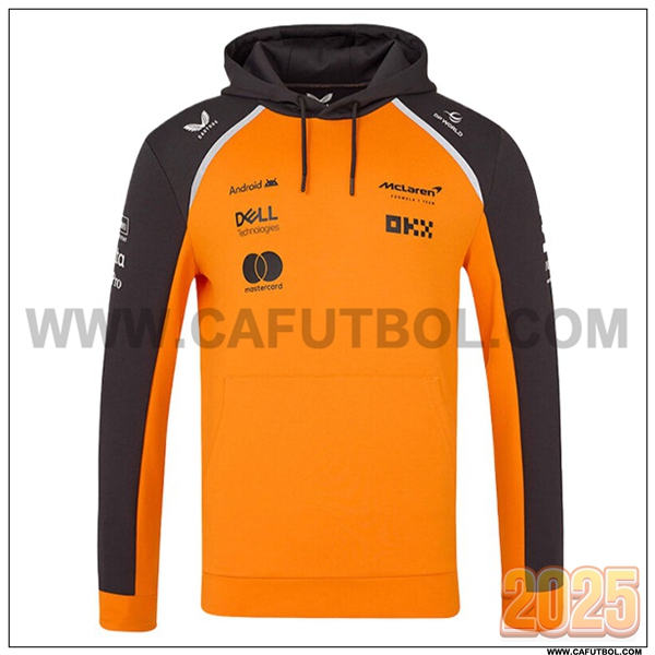 Sudadera Capucha McLaren F1 Naranja/Negro 2025