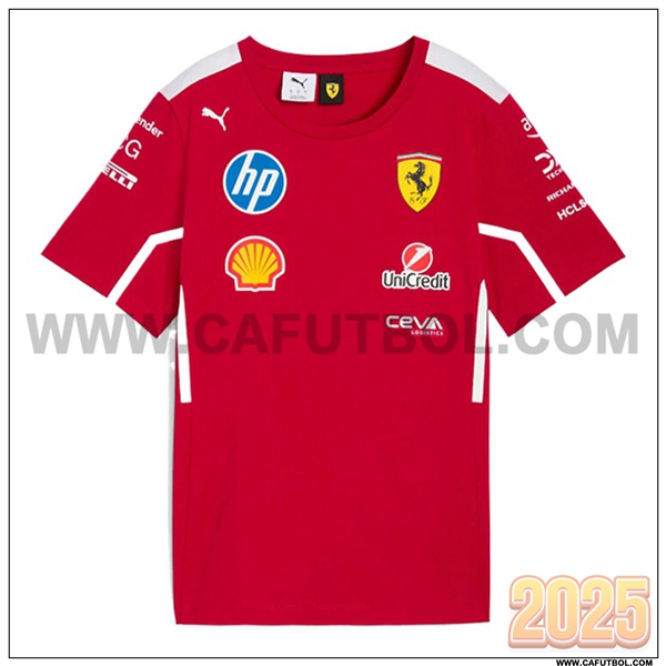Camiseta de manga corta Scuderia Ferrari F1 Team Rojo 2025