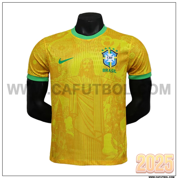 Camiseta Equipo de Brasil AMARILLO Edicion especial 2024 2025