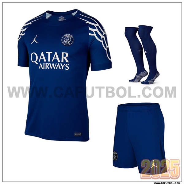 Camiseta Futbol Paris PSG Cuatro (Pantalones cortos + Calcetines) 2024 2025