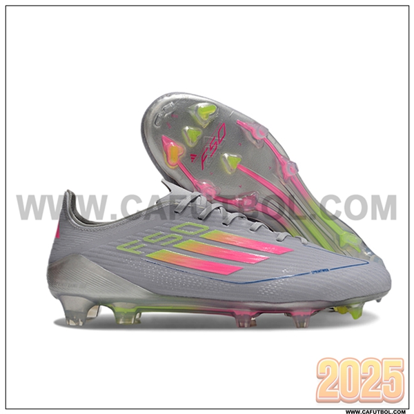Adidas Botas De Fútbol F50 Elite FG Gris/Rosa -02
