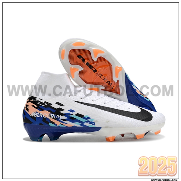 Nike Botas De Fútbol Air Zoom Mercurial Superfly IIX Elite FG Blanco/Azul/Negro