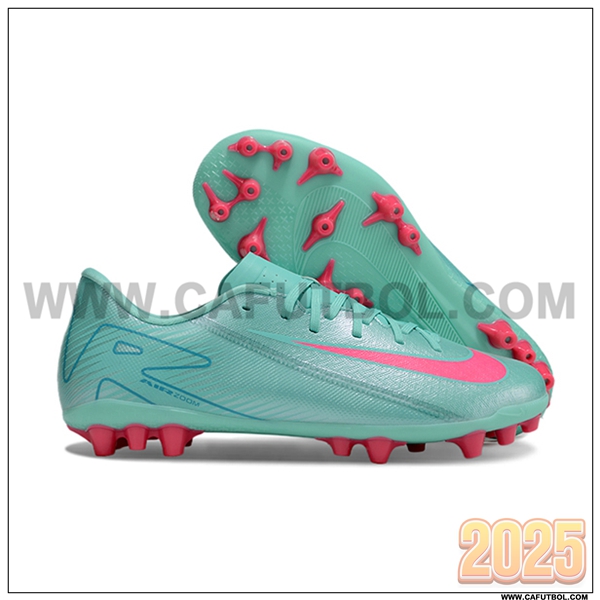 Nike Botas De Fútbol AIR ZOOM MERCURIAL VAPOR XVI ACADEMY X MBAPPE AG Verde/Rosa