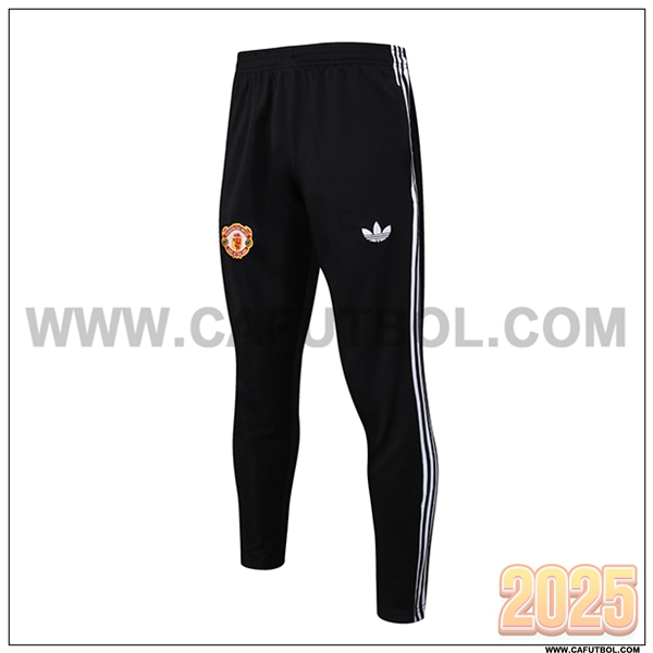 Pantalones Entrenamiento Manchester United Negro 2025 2026