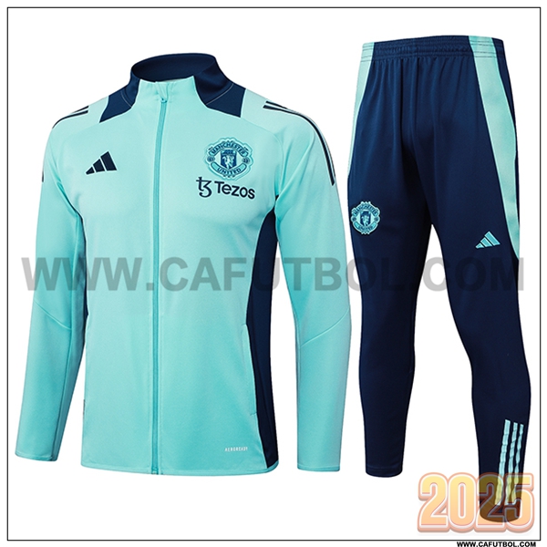 Chandal Chaquetas Futbol Manchester United Verde 2025 2026