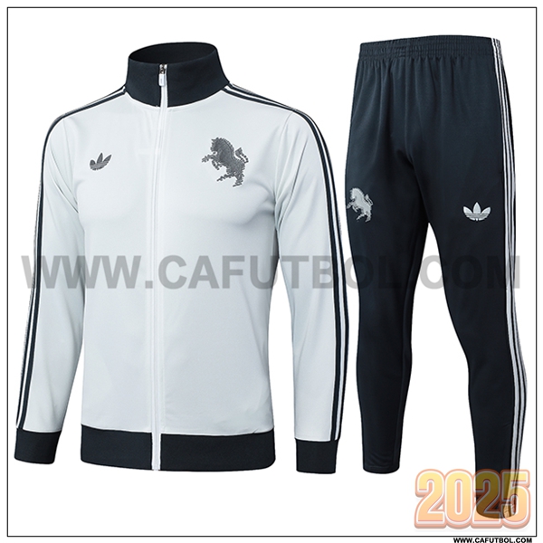 Chandal Chaquetas Futbol Juventus Gris Claro 2025 2026