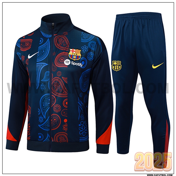 Chandal Chaquetas Futbol FC Barcelona Azul/Rojo 2025 2026
