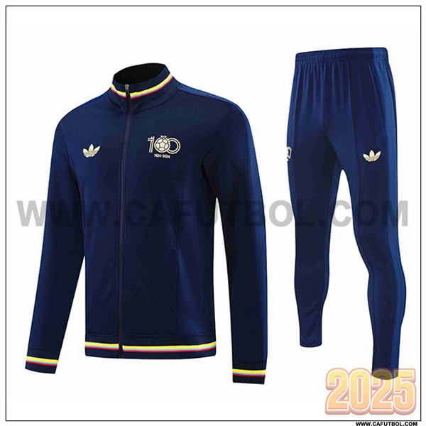 Chandal Chaquetas Futbol Colombia Azul Oscuro 2025 2026