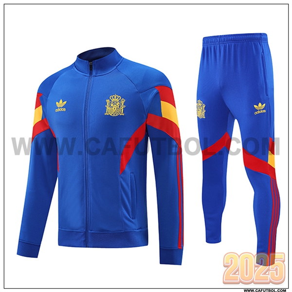 Chandal Chaquetas Futbol España Azul/Rojo/Amarillo 2025 2026