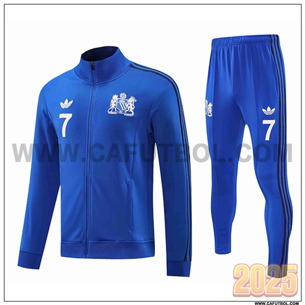 Chandal Chaquetas Futbol Manchester United Azul 2025 2026