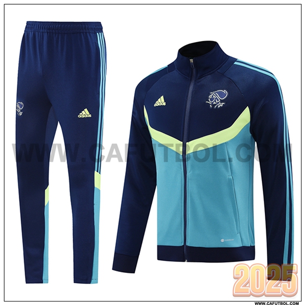 Chandal Chaquetas Futbol Ajax Azul/Verde 2025 2026