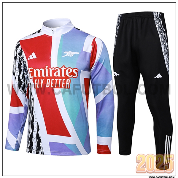 Chandal de Futbol Arsenal Blanco/Rojo/Azul 2025 2026