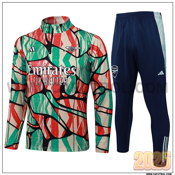 Chandal de Futbol Arsenal Verde/Rojo/Amarillo 2025 2026