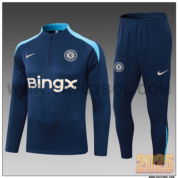 Chandal de Futbol FC Chelsea Ninos Azul Oscuro 2025 2026