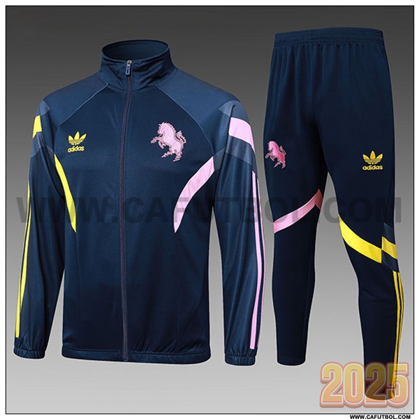 Chandal Chaquetas Futbol Juventus Ninos Azul/Rosa/Amarillo 2025 2026