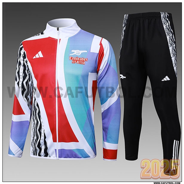 Chandal Chaquetas Futbol Arsenal Ninos Blanco/Rojo/Azul 2025 2026