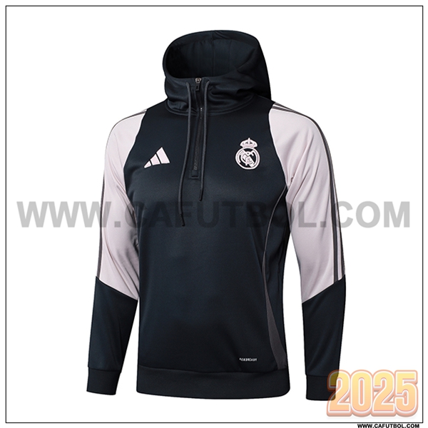Sudadera de Entrenamiento Capucha Real Madrid Gris Oscuro 2025 2026