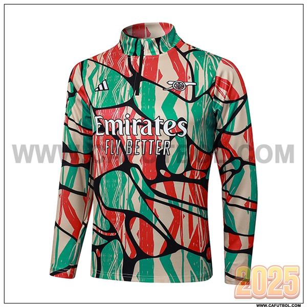 Sudadera de Entrenamiento Arsenal Verde/Rojo/Amarillo 2025 2026