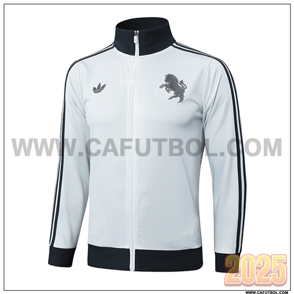 Chaquetas Futbol Juventus Gris Claro 2025 2026