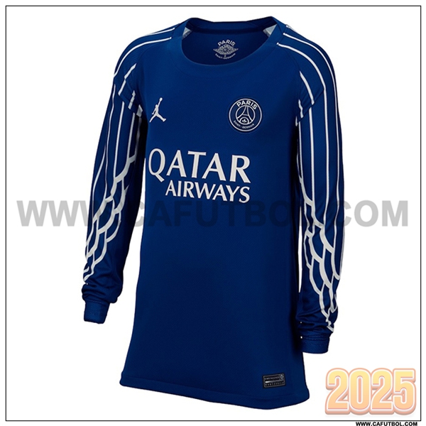 Nuevo Cuatro Camiseta Futbol Paris PSG Nino Mangas largas 2024 2025