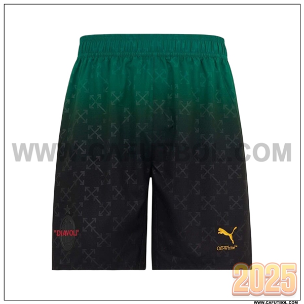 Cortos de Futbol AC Milan Fourth Negro 2024/2025