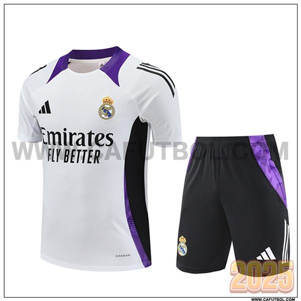 Camiseta Entrenamiento Real Madrid Blanco/Negro/Violeta 2025 2026