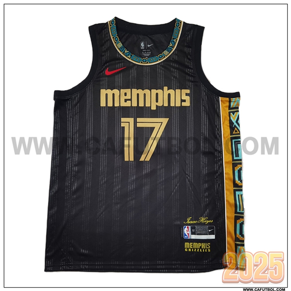Camisetas NBA Memphis Grizzlies (KAWAMURA #17) 2025/26 Beige/Naranja/Negro