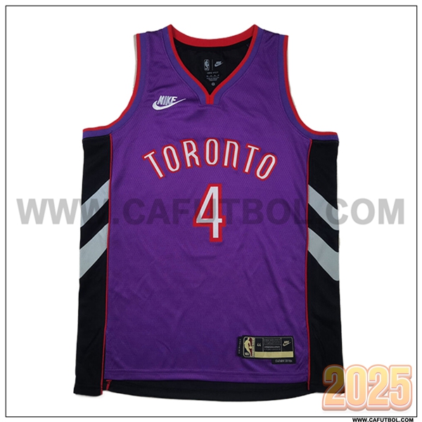 Camisetas NBA Toronto Raptors (BARNES #4) 2025/26 Violeta/Negro