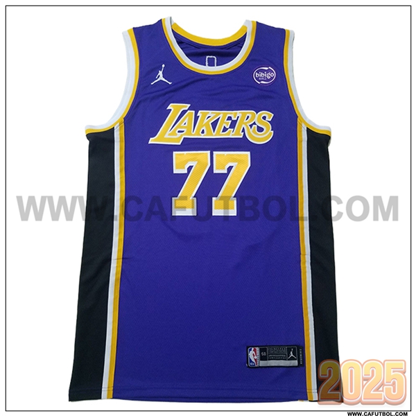 Camisetas NBA Los Angeles Lakers (DONCIC #77) 2025/26 Violeta/Negro/Amarillo