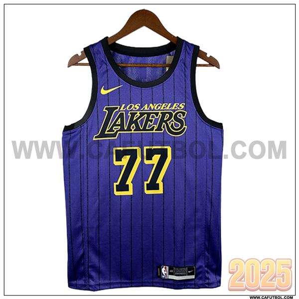 Camisetas NBA Los Angeles Lakers (DONCIC #77) 2025/26 Violeta