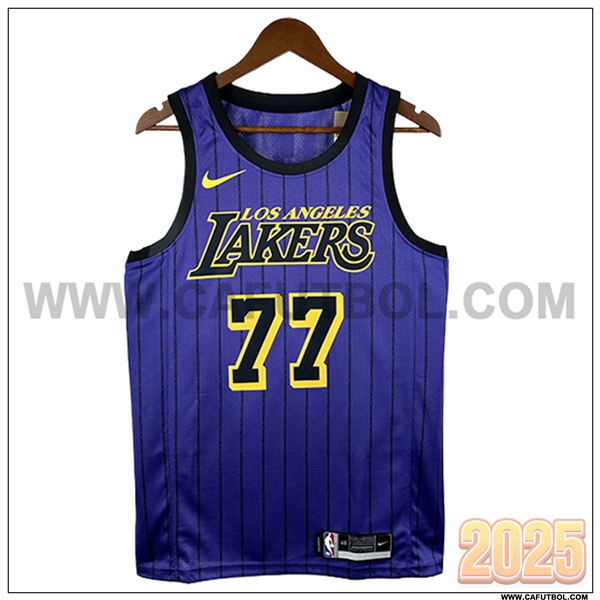 Camisetas NBA Los Angeles Lakers (DONCIC #77) 2025/26 Violeta