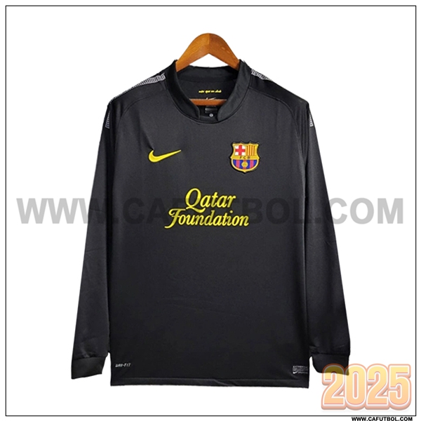 Segunda Camiseta de FC Barcelona Mangas largas Retro 2011/2012