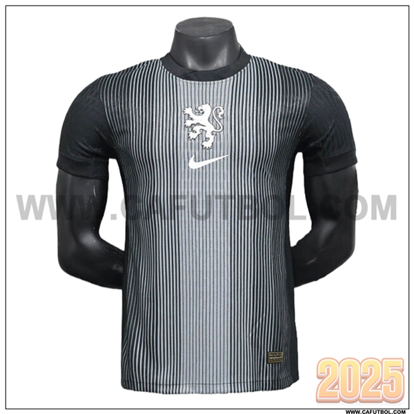 Camiseta Equipo de Portero Paises Bajos Negro 2025 2026