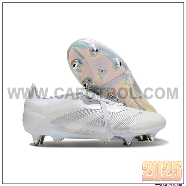 Adidas Botas De Fútbol Predator Elite Tongue SG Blanco/Gris -02
