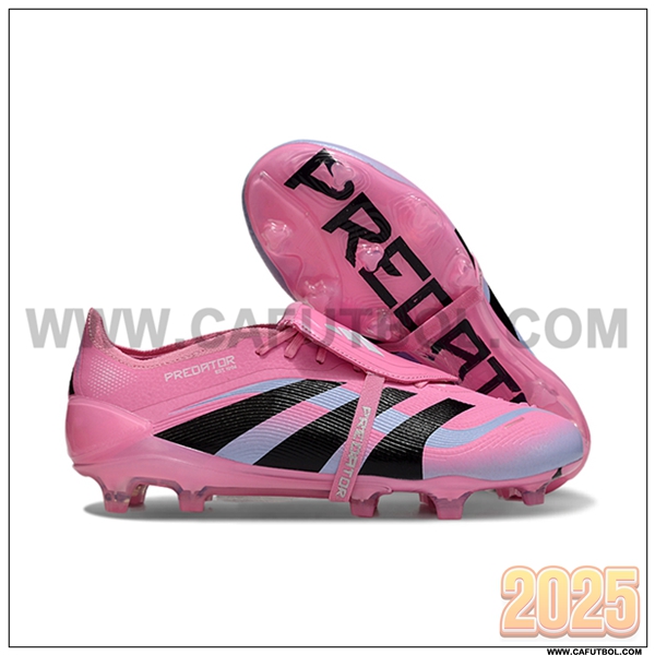 Adidas Botas De Fútbol 25 Predator Elite Tongue FG Rosa/Negro/Azul