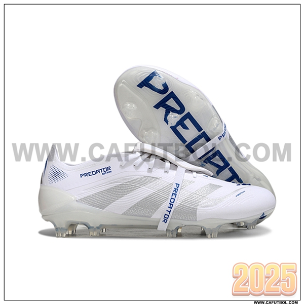 Adidas Botas De Fútbol 25 Predator Elite Tongue FG Blanco/Gris