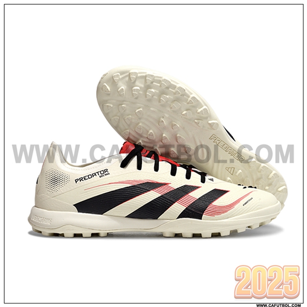 Adidas Botas De Fútbol PREDATOR 25 ELITE TF BOOTS Beige/Negro/Rojo