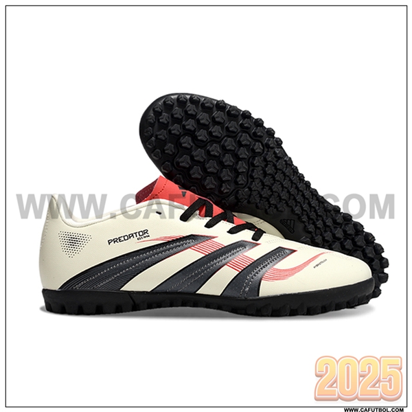 Adidas Botas De Fútbol Predator Club TF Beige/Negro/Rojo