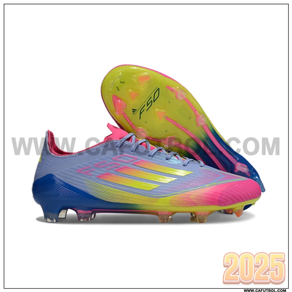 Adidas Botas De Fútbol F50 ELITE FG Azul/Verde/Rosa