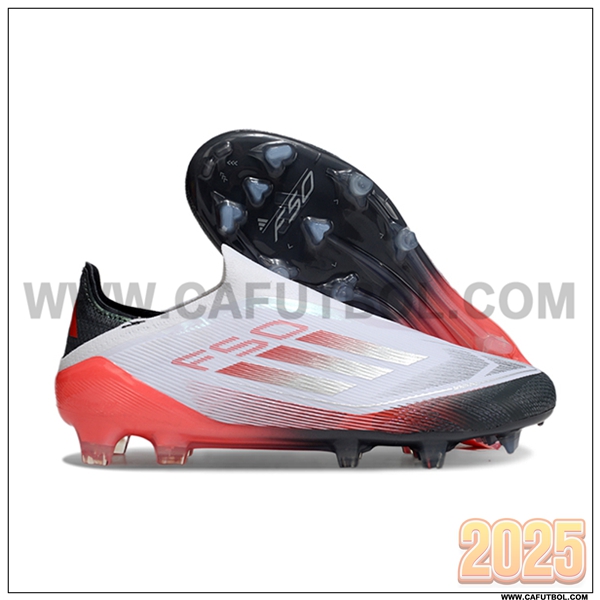 Adidas Botas De Fútbol F50 Elite Laceless FG Blanco/Naranja/Negro
