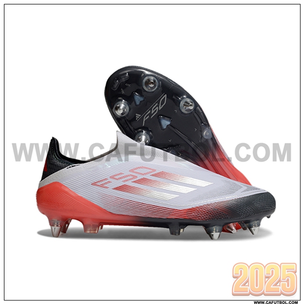 Adidas Botas De Fútbol F50 Elite Laceless SG Blanco/Naranja/Negro