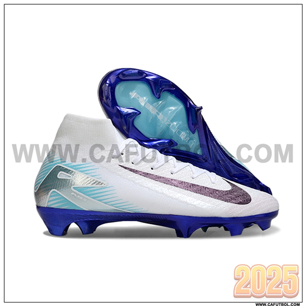 Nike Botas De Fútbol Air Zoom Mercurial Superfly IIX Elite FG Blanco/Azul/Violeta
