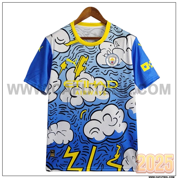 Camiseta Futbol Manchester City Azul Edicion especial 2025 2026