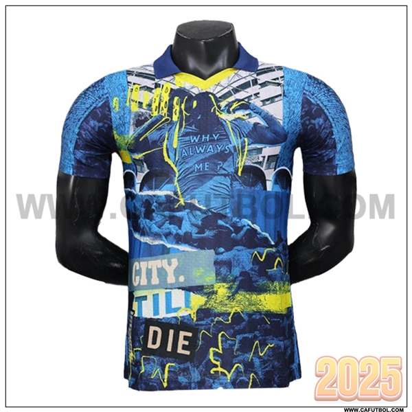 Camiseta Futbol Manchester City Azul Edicion especial 2025 2026