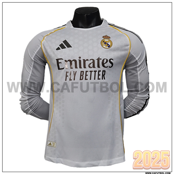 Primera Camiseta Futbol Real Madrid Mangas largas Version filtrada 2025 2026